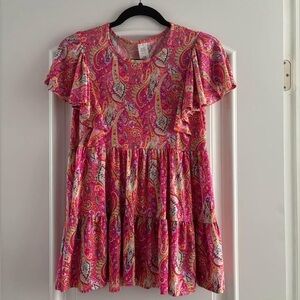 NWOT - Pink Paisley Print Babydoll Top